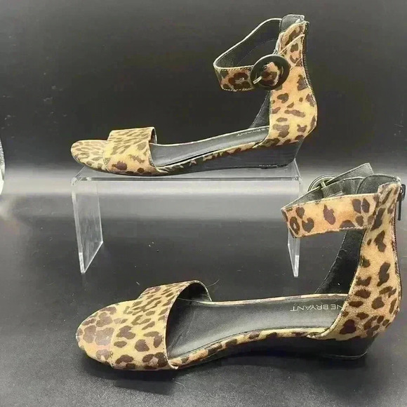 Lane Bryant leopard print ankle strap sandals womens 8 - Picture 2 of 8